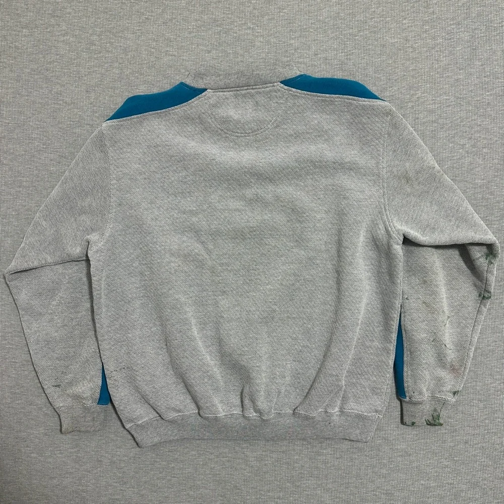 Thrashed Puma Jacksonville Jaguars NFL Crewneck Sweatshirt Teal Gray Mens Large - Picture 2 of 9